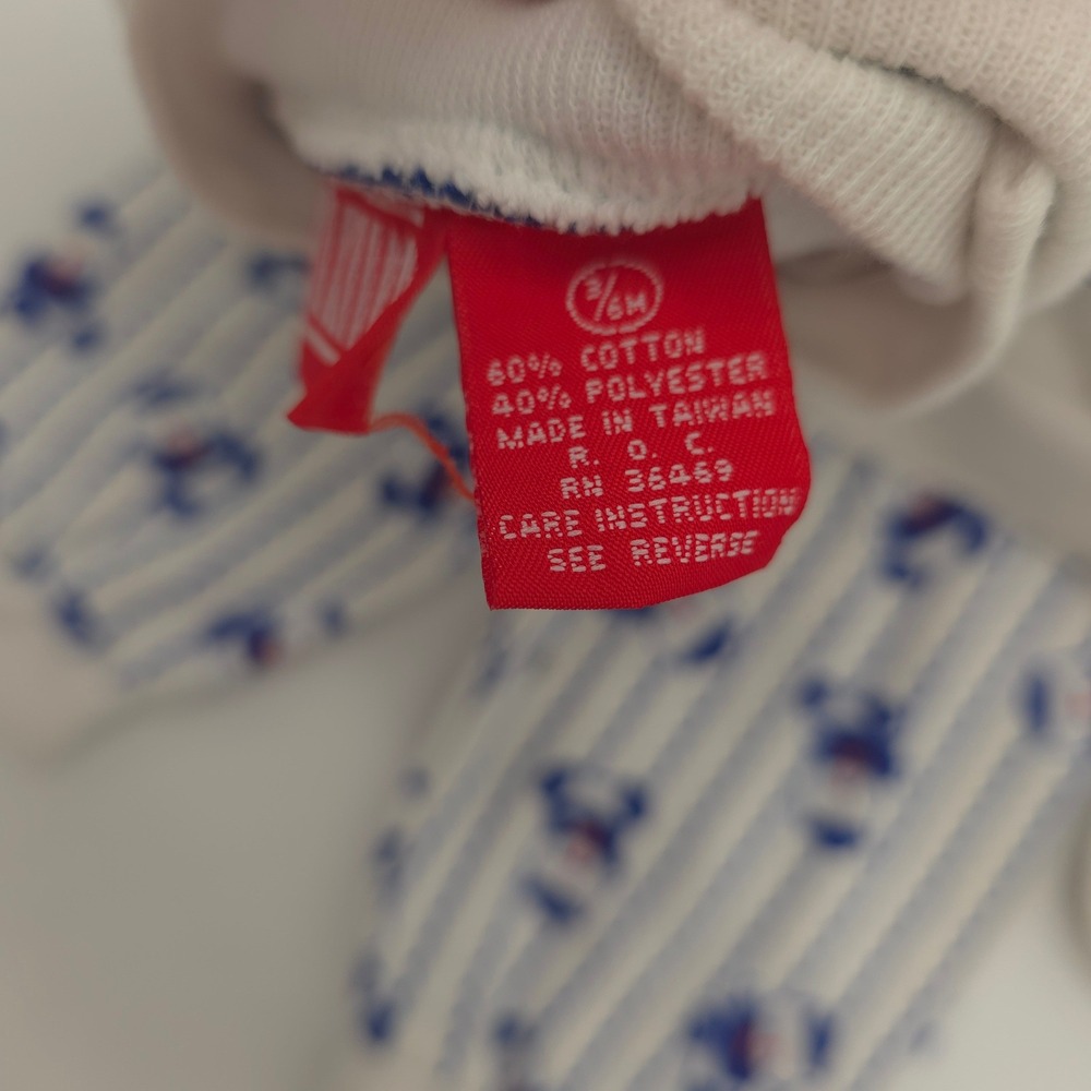 NautiKids Vintage 4pc Nautical Set Sailor Bear Striped Pants Shoes Boys 3-6M - Picture 8 of 8